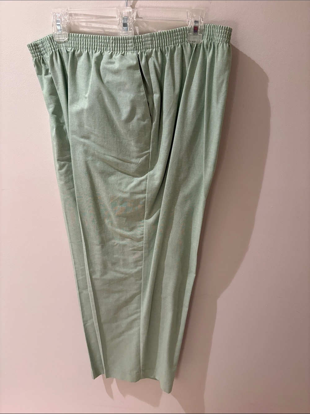 Alfred Dunner Light Sage Green Elastic-Waist Trousers